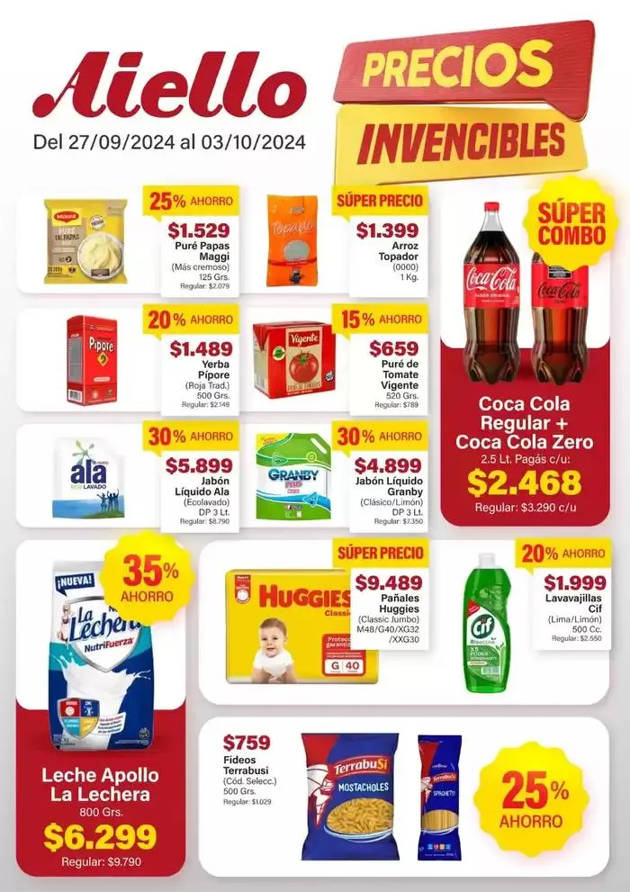Ofertas de Ofertas Supermercados Aiello 28 de septiembre al 12 de octubre 2024 - Página 7 del catálogo