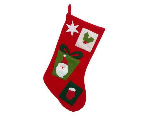 Bota de navidad Postales Cotidiana roja 50 cm