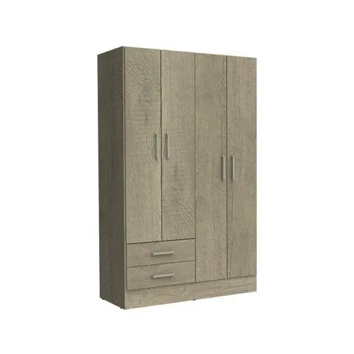 Ropero placard 4 puertas express 2 cajones grei neb gris Mosconi