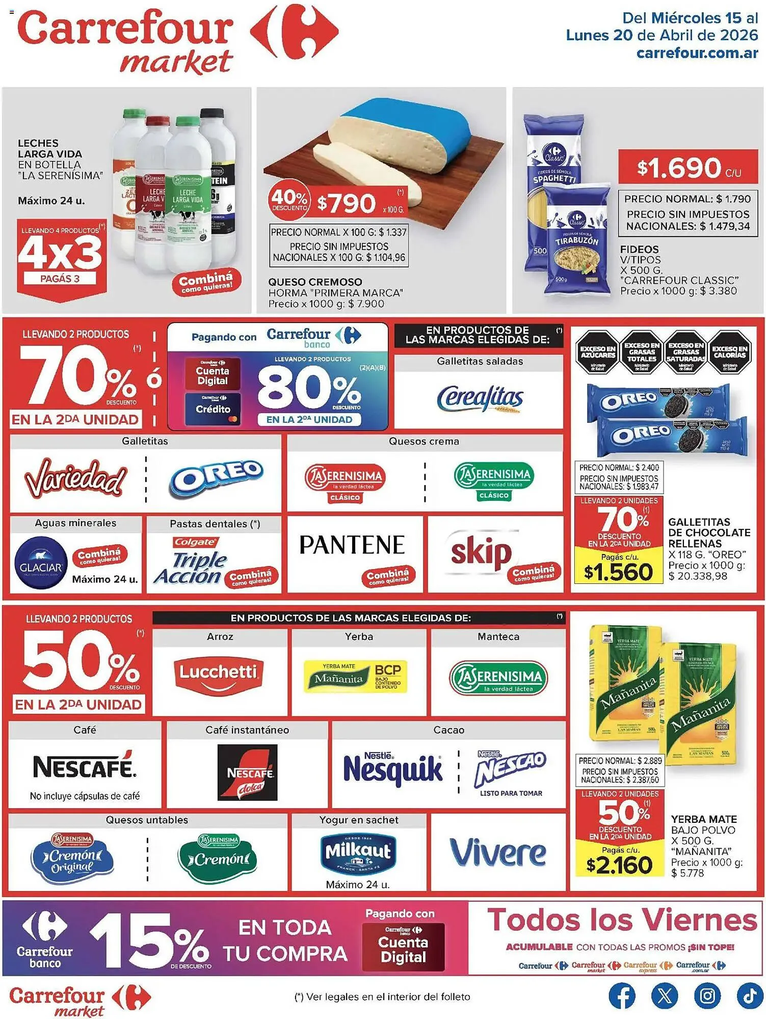 Ofertas de Folleto Carrefour Market 15 de abril al 22 de abril 2026 - Página 1 del catálogo