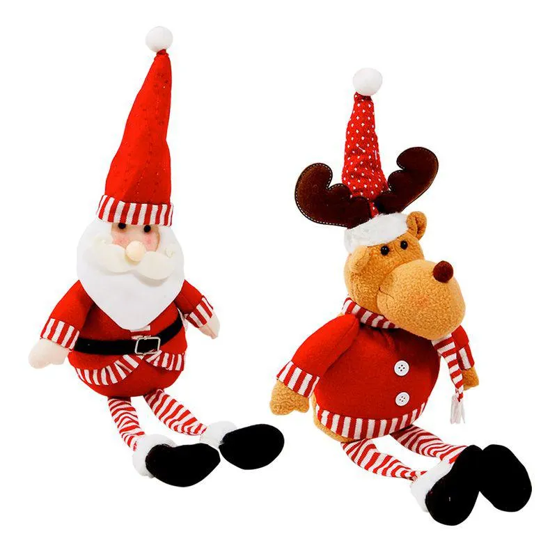 Adorno Navidad Papá Noel O Reno Sentado Tradicional 1un