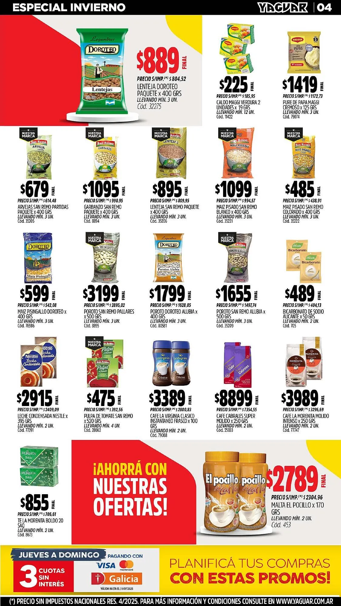 Ofertas de Catálogo Supermercados Yaguar 21 de julio al 28 de julio 2025 - Página 4 del catálogo