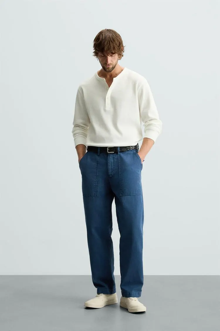 CAMISETA CUADRILLÉ CUELLO BOTONES