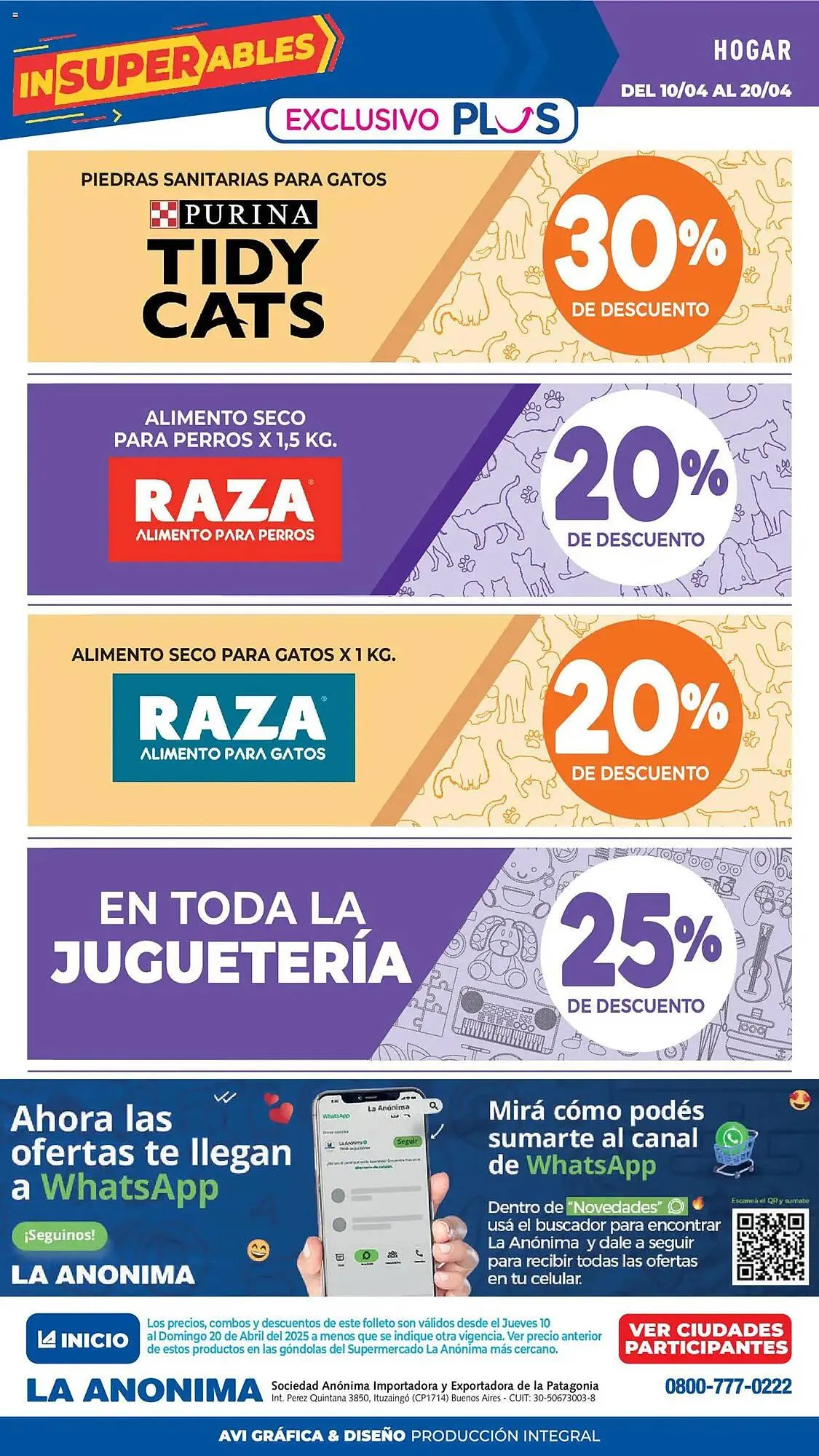 Ofertas de Catálogo La Anonima 10 de abril al 20 de abril 2025 - Página 80 del catálogo