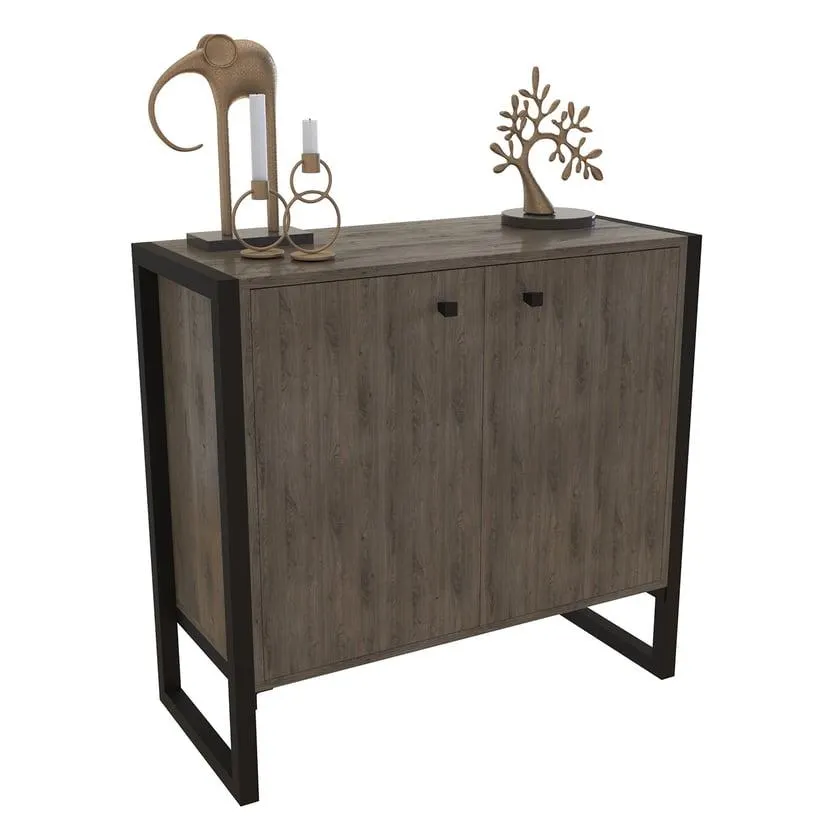 Vajillero 2 puertas roble denver grafito