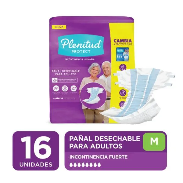 30244558 Plenitud Pañal Protect Med X16u.