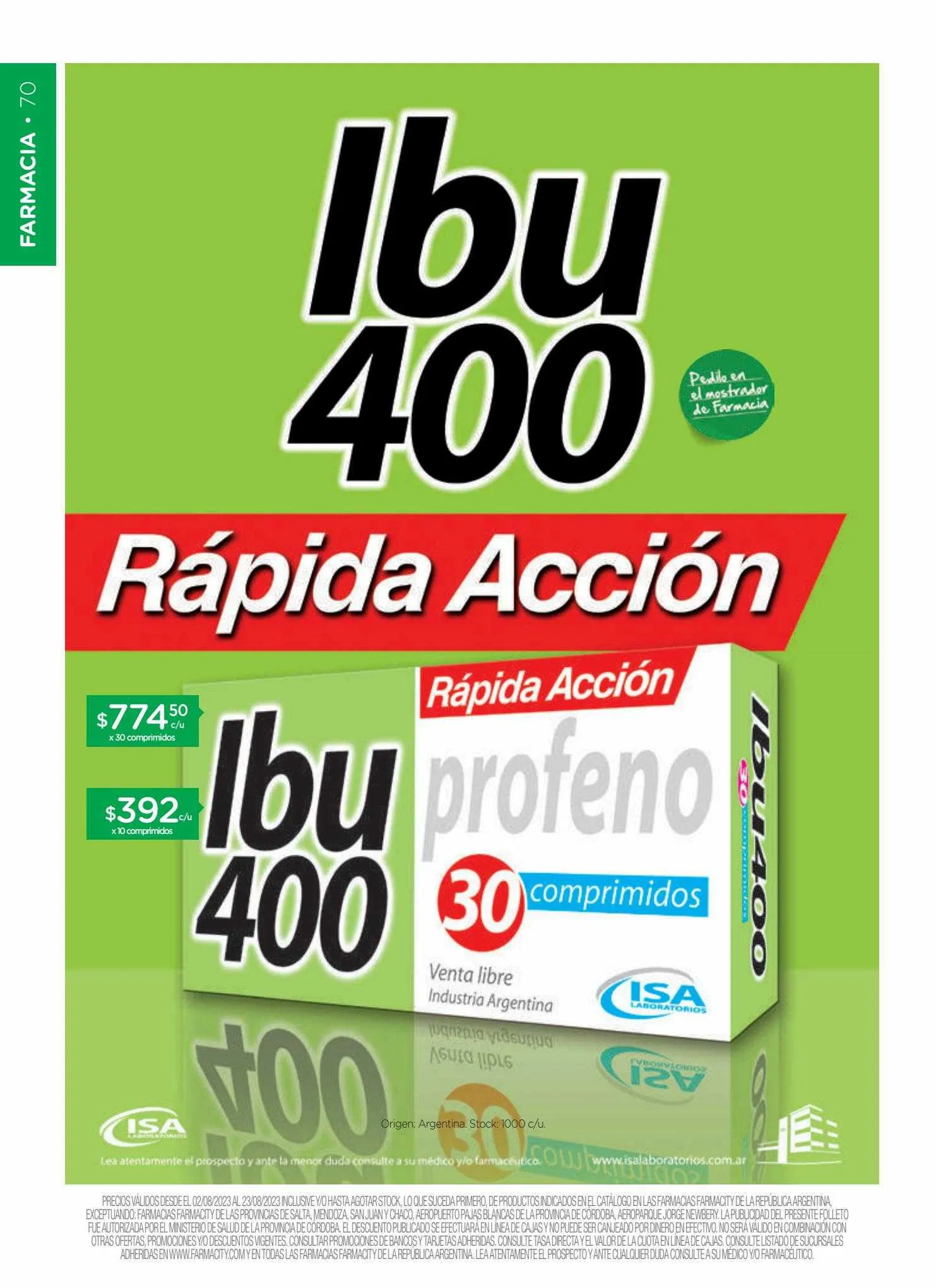 Ofertas de Catálogo Farmacity 1 de junio al 30 de septiembre 2023 - Página 70 del catálogo