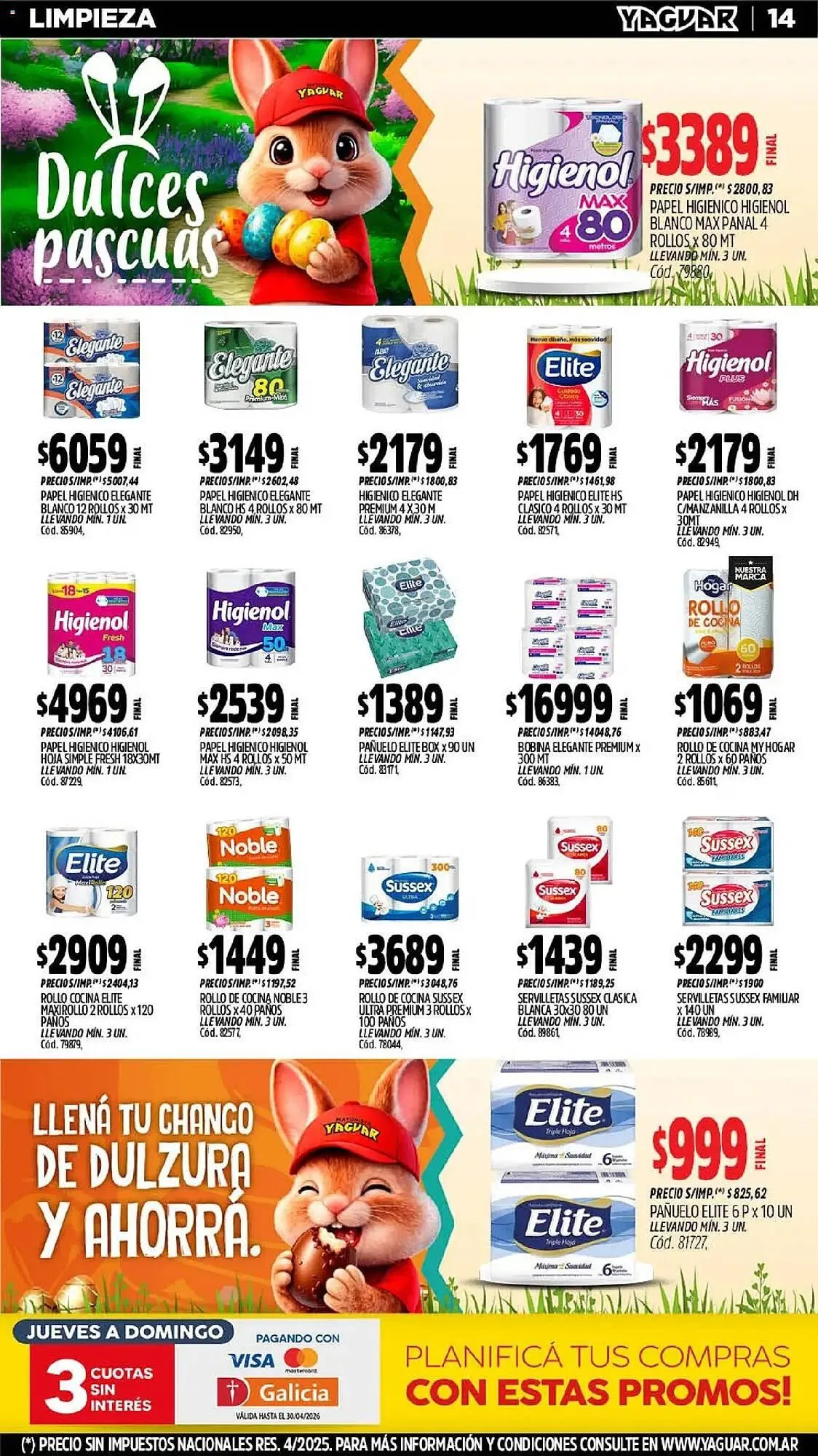 Ofertas de Catálogo Supermercados Yaguar 30 de marzo al 5 de abril 2026 - Página 13 del catálogo