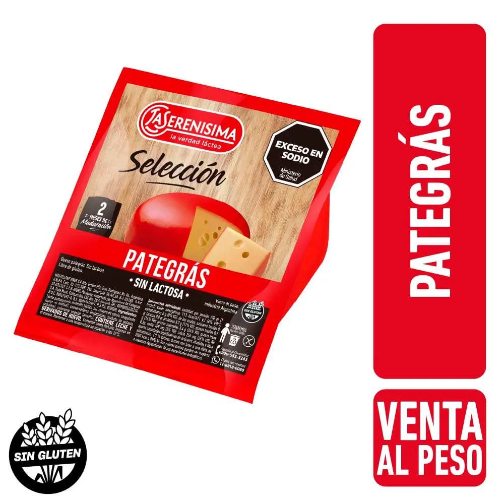 Queso Pategras Paquete X Kg La Serenisima