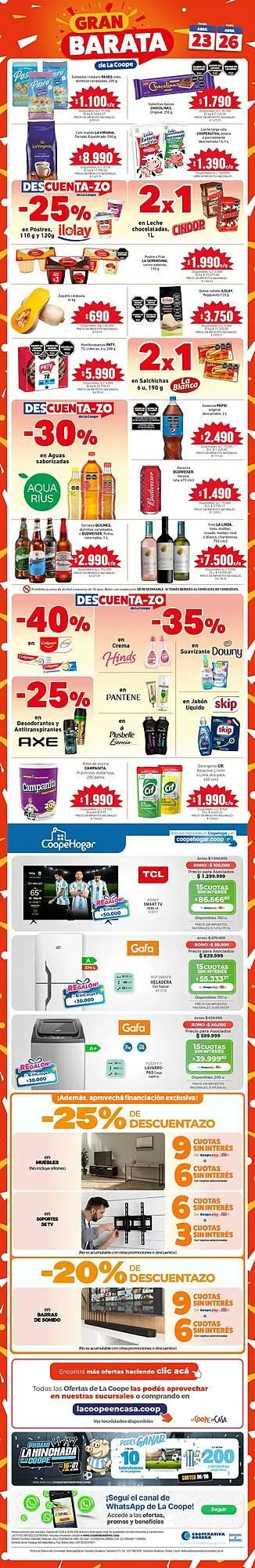 Ofertas de Catálogo Cooperativa Obrera 23 de abril al 26 de abril 2026 - Página 1 del catálogo