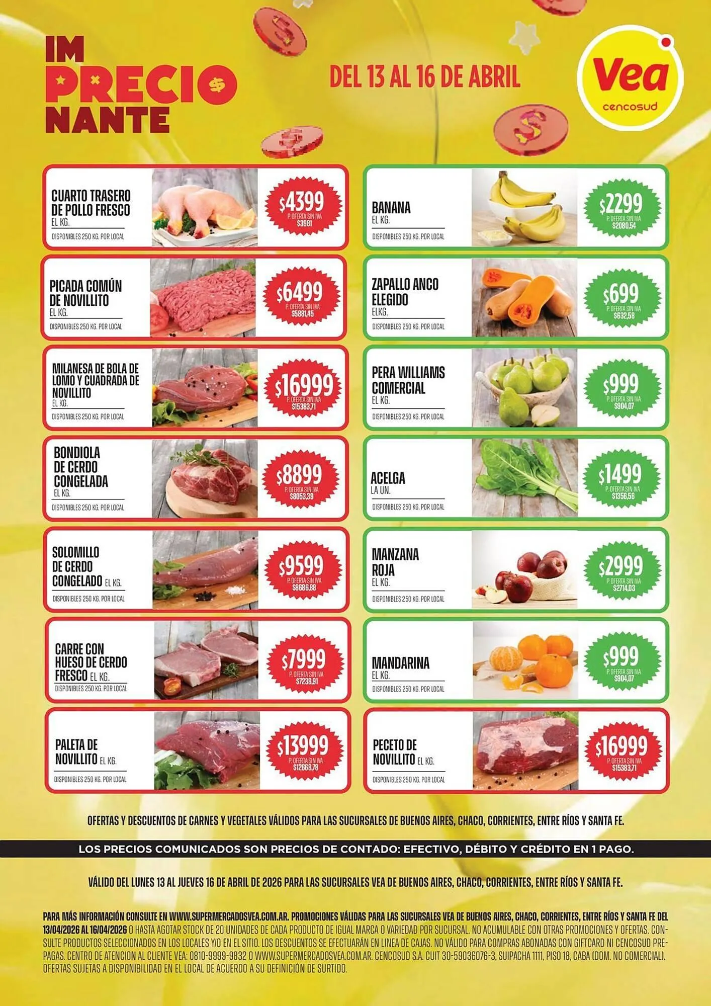 Ofertas de Catálogo Supermercados Vea 13 de abril al 16 de abril 2026 - Página 1 del catálogo