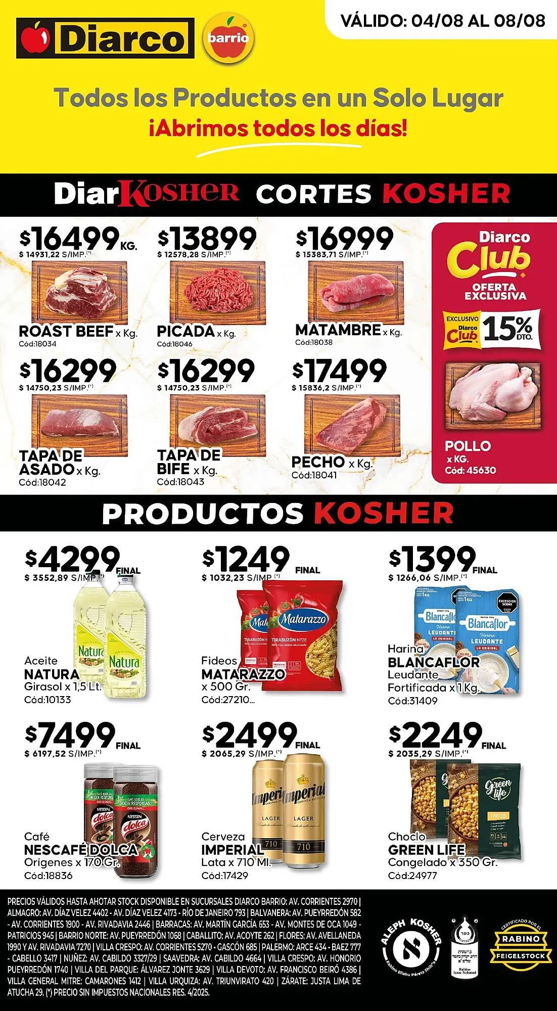 Ofertas de Catálogo Diarco 4 de agosto al 8 de agosto 2025 - Página 1 del catálogo