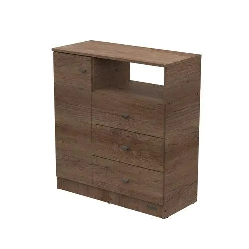 Cómoda 1 puerta Dakar Zero melamina Nebraska gris Mosconi