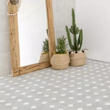 Cerámica Dante para piso y pared interior 46 x 46 cm gris