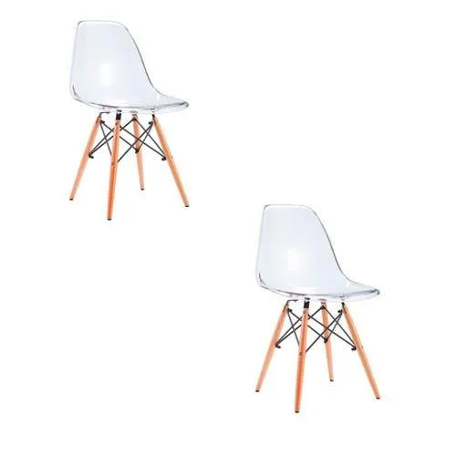 Silla Eames ideal comedor living transparente x 2 unidades