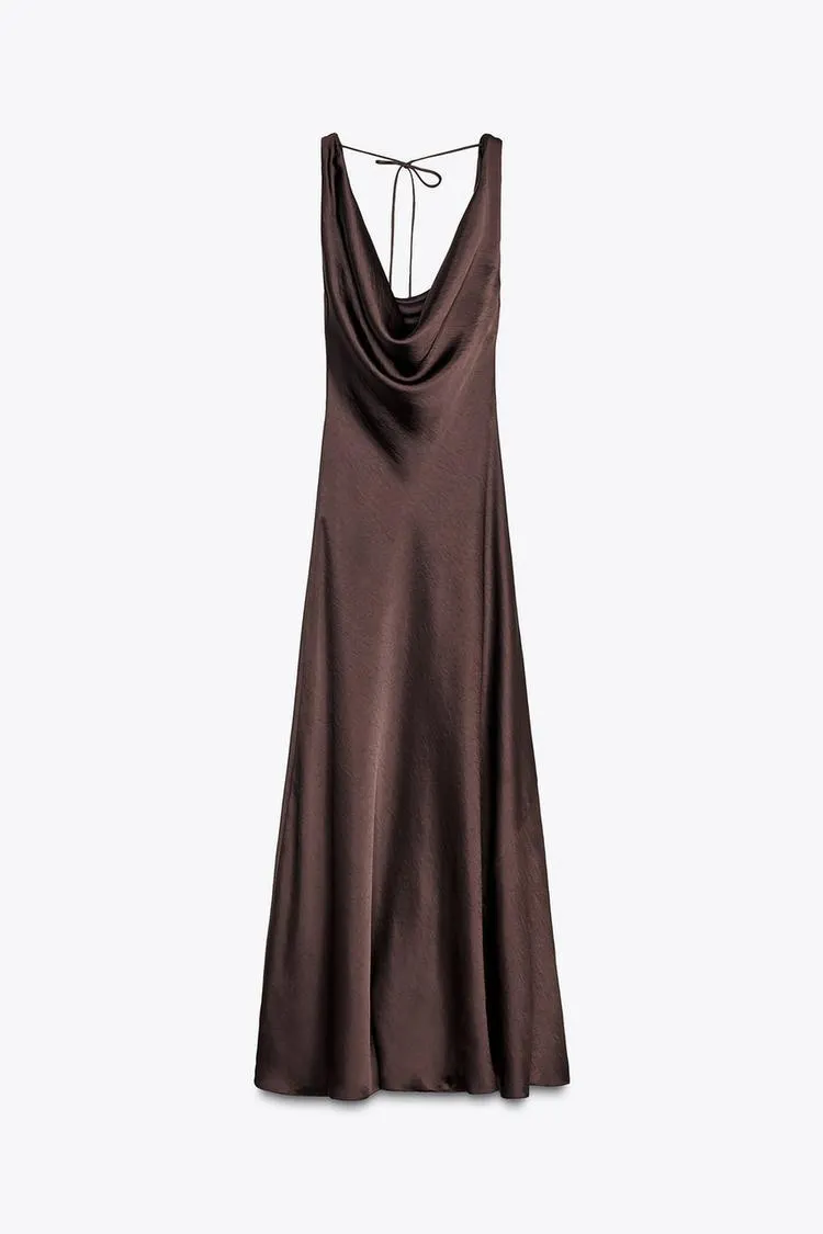 VESTIDO LARGO SATINADO ZW COLLECTION
