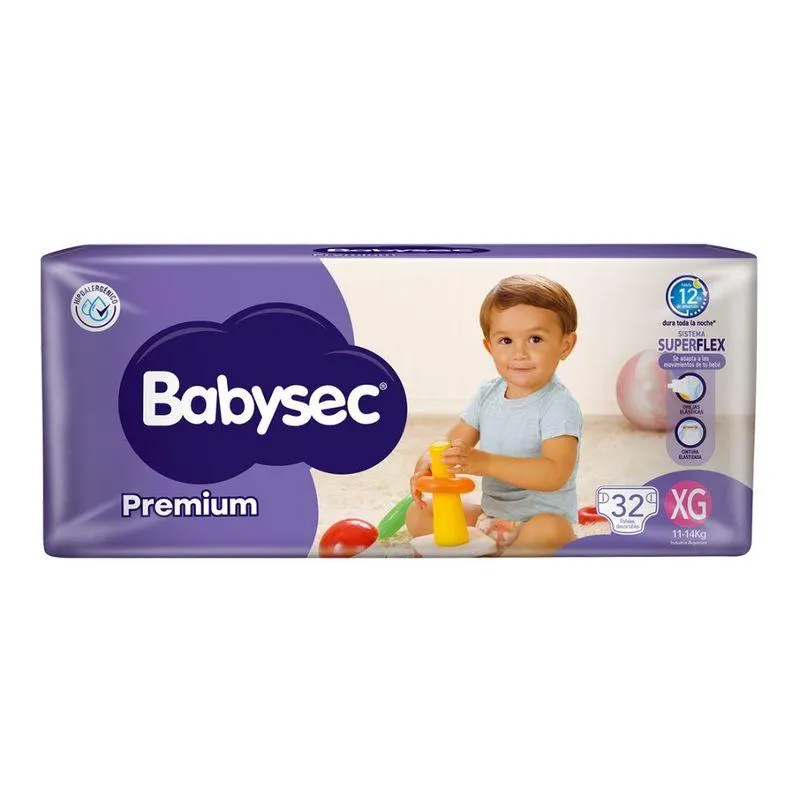 Pañales Premium XG Babysec 32 Ud.