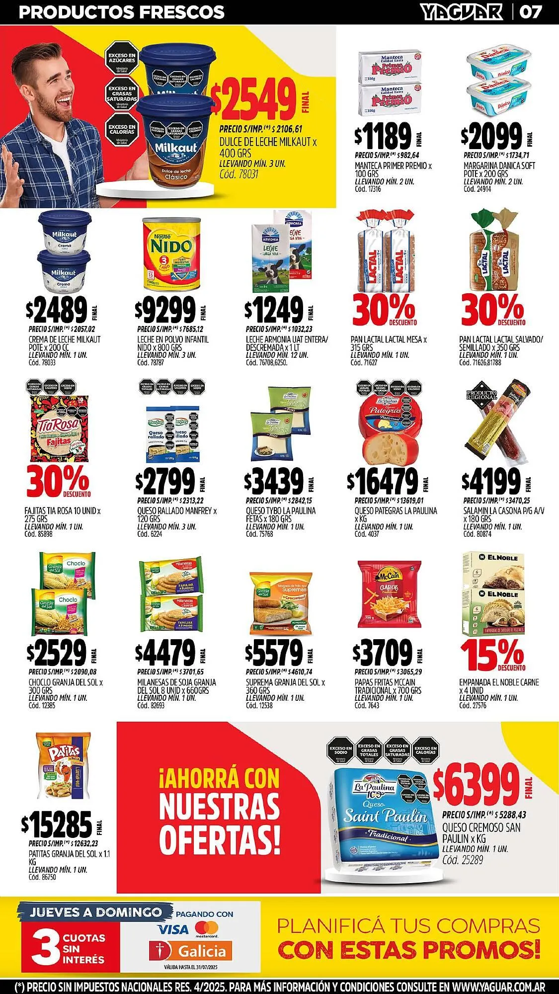 Ofertas de Catálogo Supermercados Yaguar 21 de julio al 28 de julio 2025 - Página 7 del catálogo