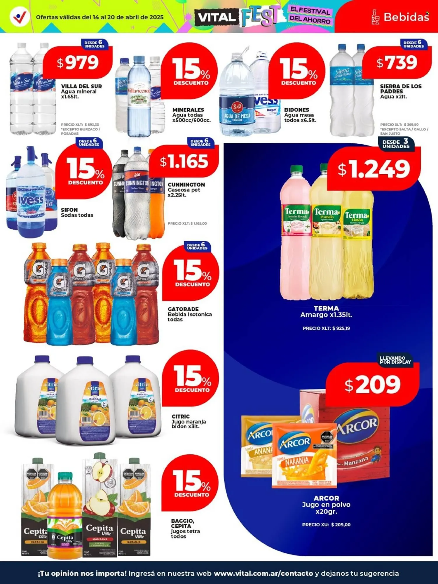 Ofertas de Catálogo Supermayorista Vital 14 de abril al 20 de abril 2025 - Página 14 del catálogo