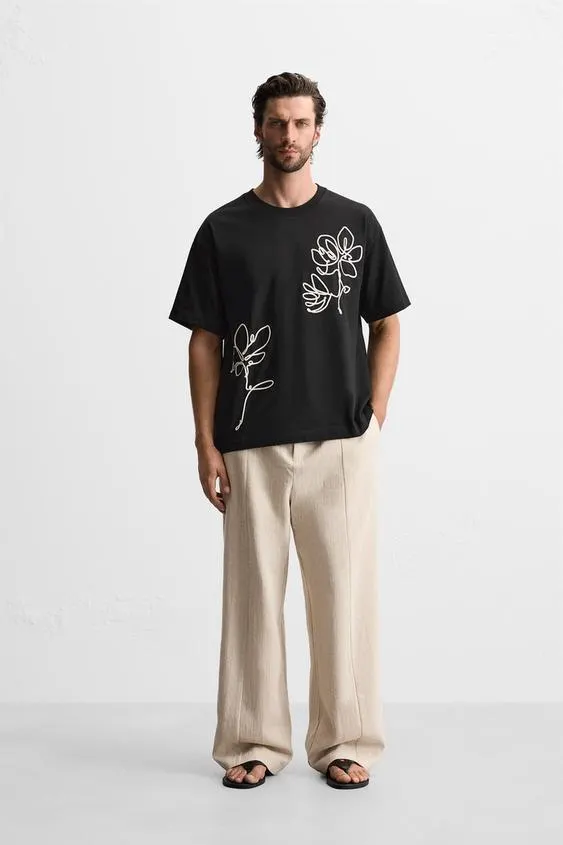 CAMISETA ESTRUCTURA BORDADOS