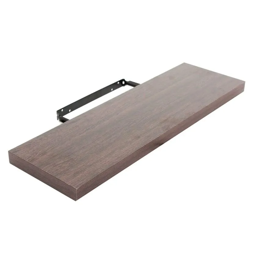 Estante de melamina flotante negro