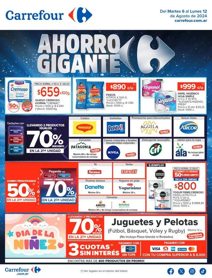 Ofertas de Catálogo Ahorro Gigante Hiper 6 de agosto al 12 de agosto 2024 - Página 1 del catálogo