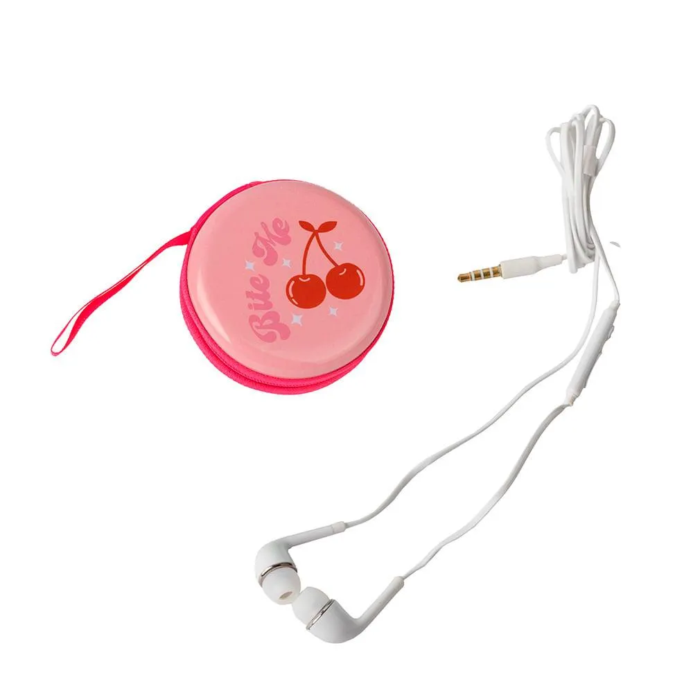 Auriculares con Micrófono y Estuche de Cereza Simplicity Tech Ola12