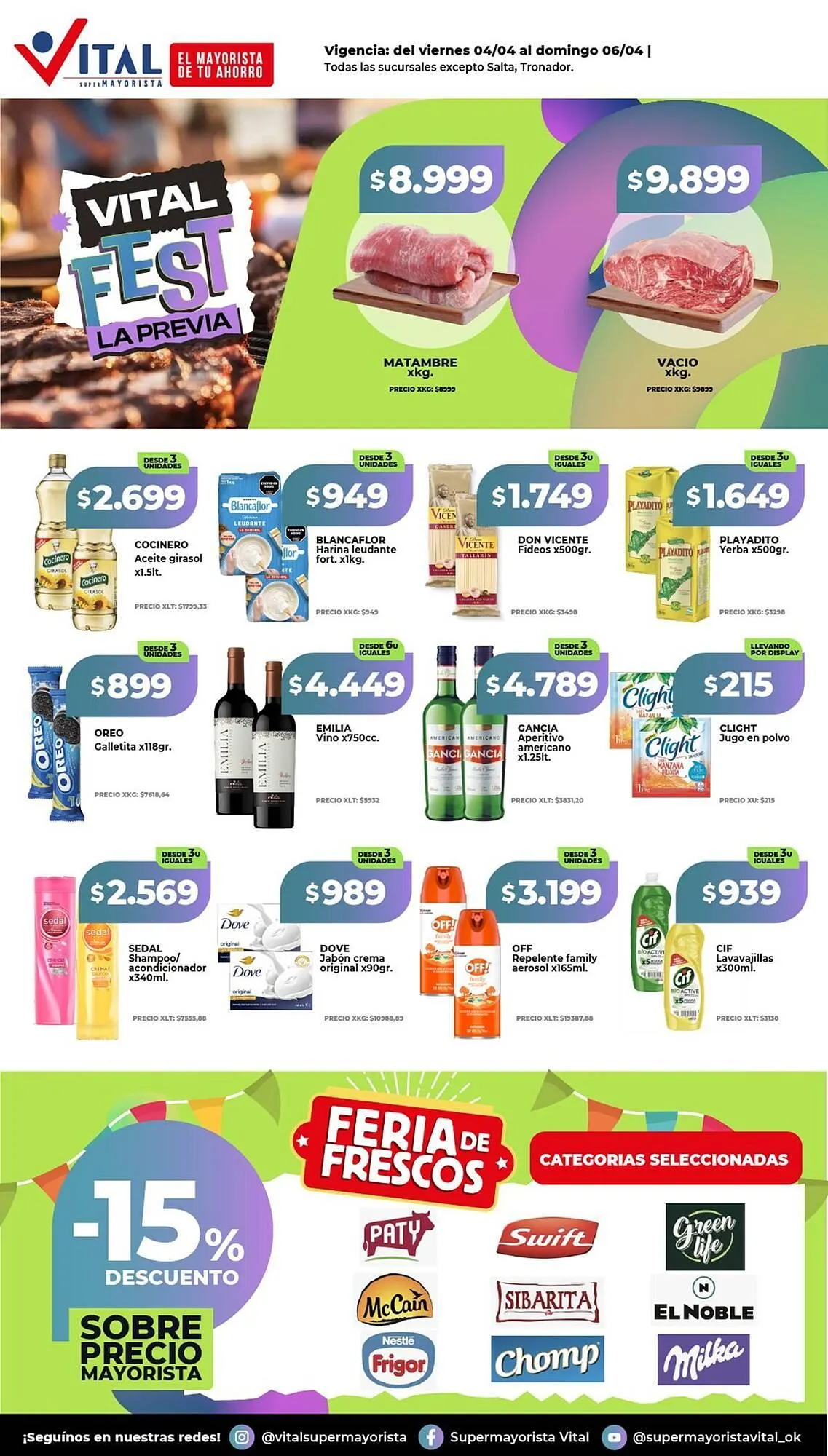 Ofertas de Catálogo Supermayorista Vital 4 de abril al 6 de abril 2025 - Página 1 del catálogo