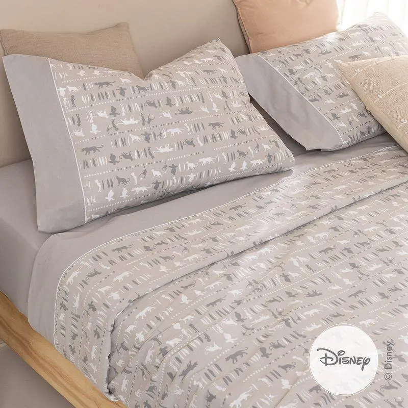 Juego de Sábanas Extra Queen Size Hojas Baile El Libro de la Selva