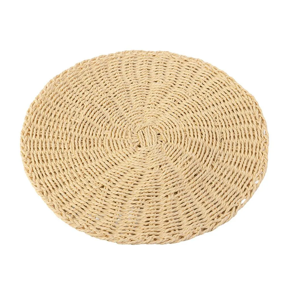 Individual Circular Beige Boho Simplicity Deco