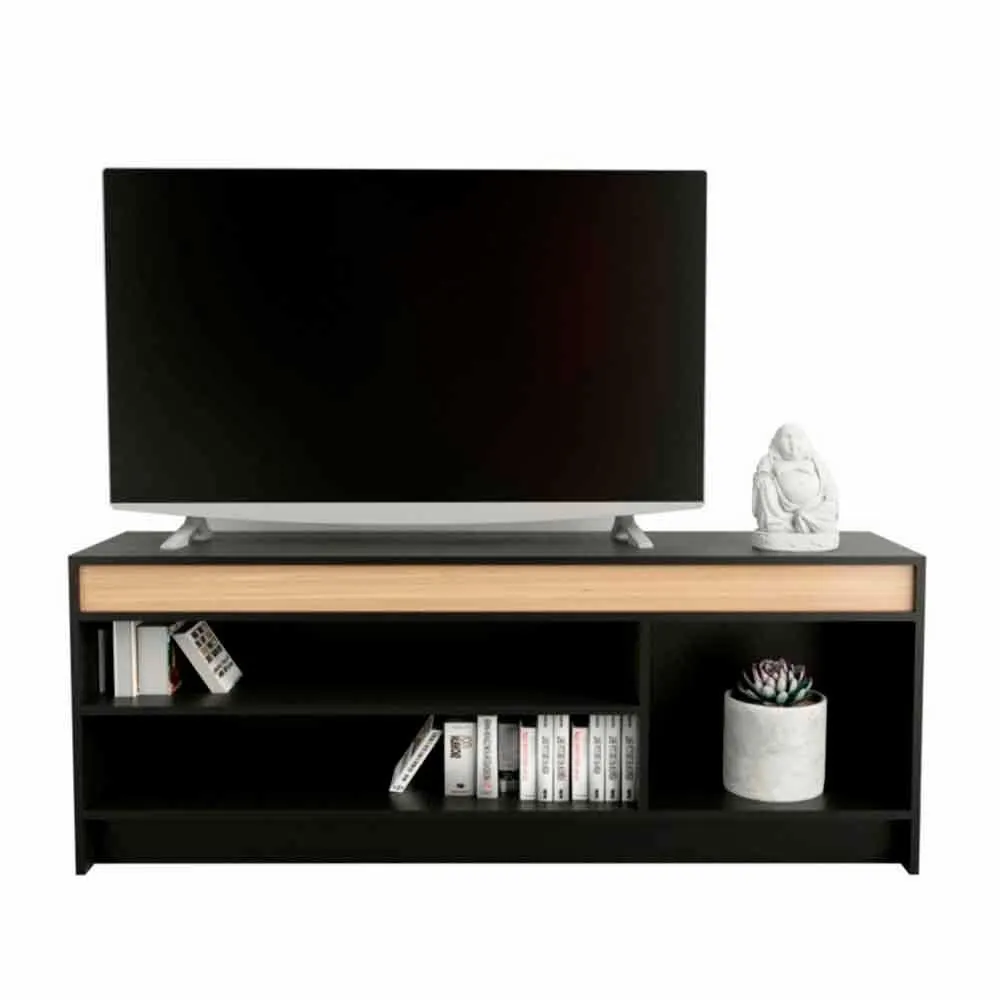 MESA TV ABIERTA 1,35m Negro Olmo 1150