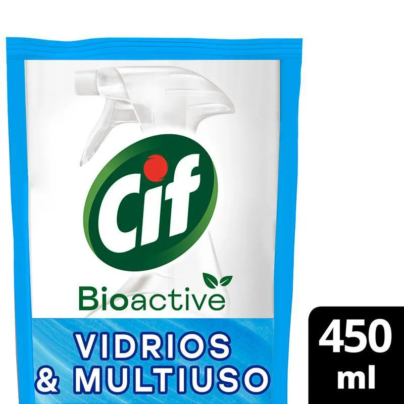Limpiador Vidrios & Multiuso CIF Bioactive 450 ml