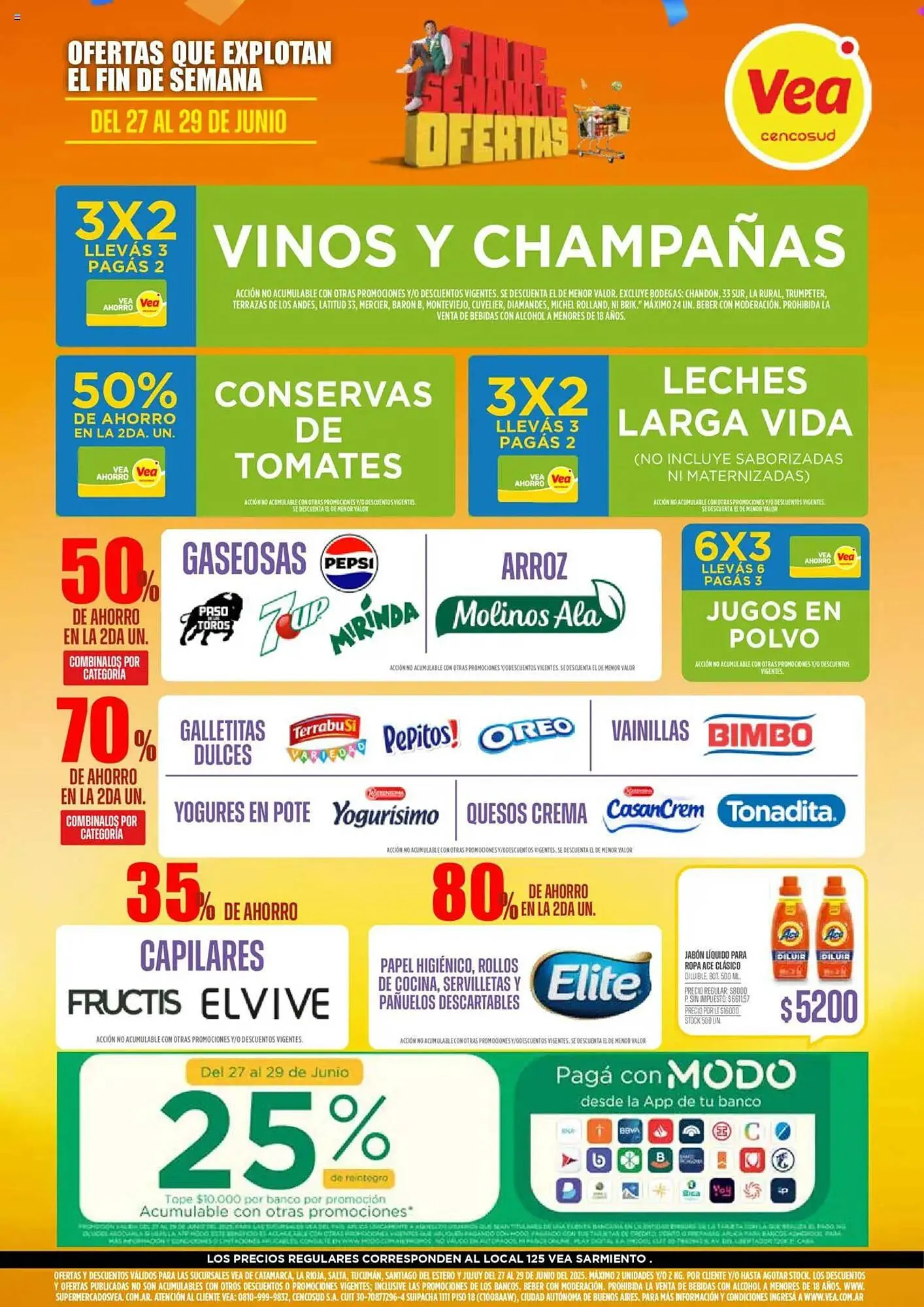 Ofertas de Catálogo Supermercados Vea 27 de junio al 29 de junio 2025 - Página 1 del catálogo