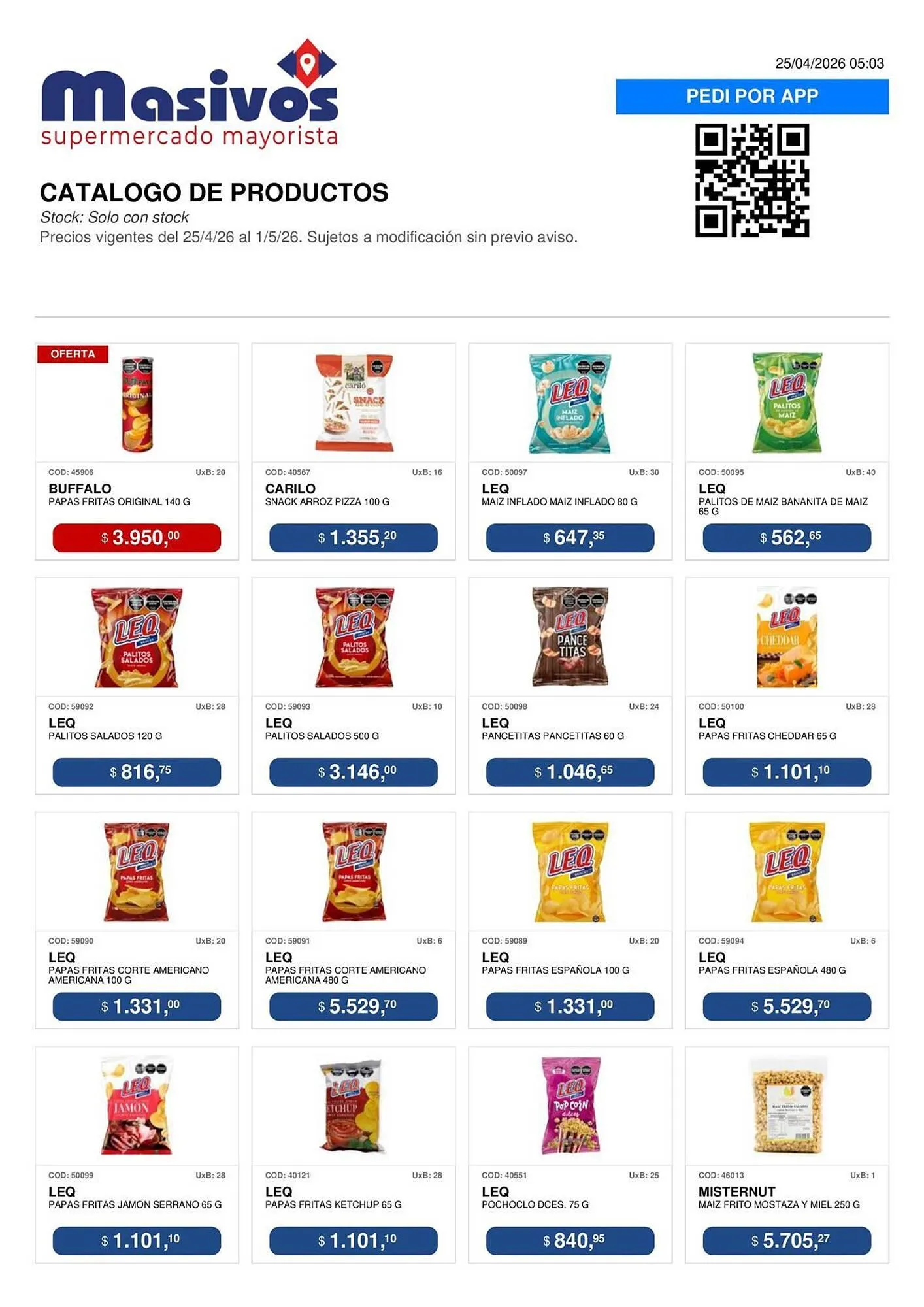 Ofertas de Catálogo Masivos 25 de abril al 1 de mayo 2026 - Página 131 del catálogo