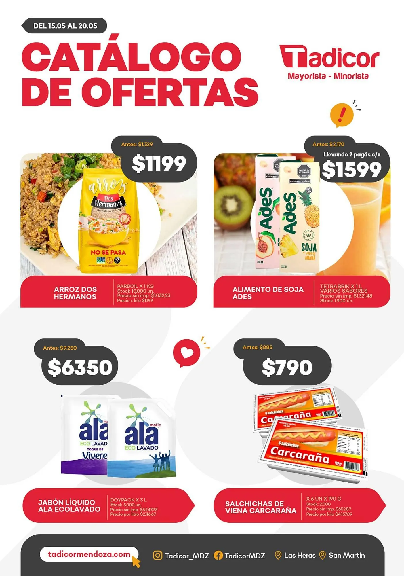 Ofertas de Catálogo Supermercados Tadicor 14 de mayo al 20 de mayo 2025 - Página 1 del catálogo