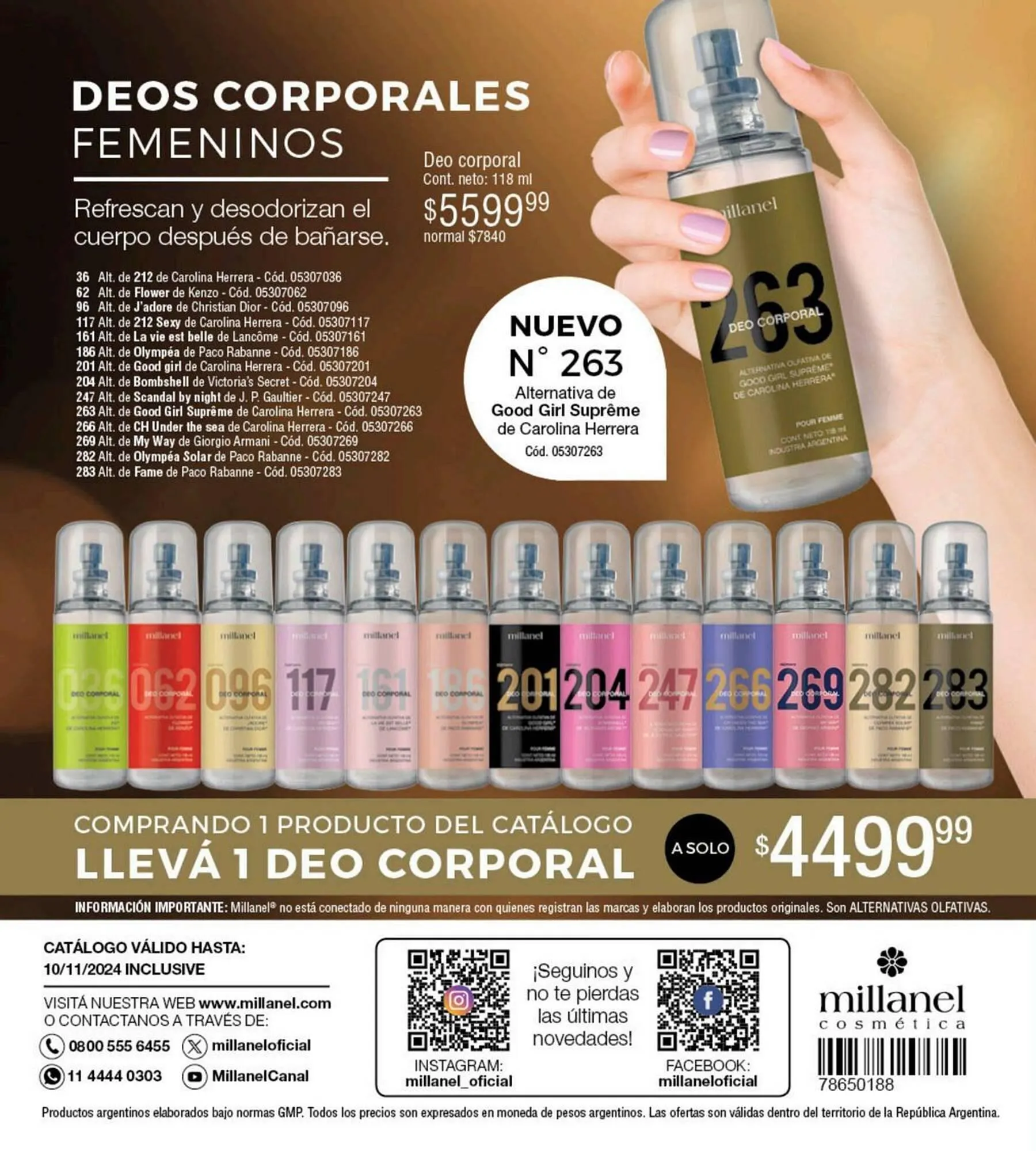 Ofertas de Catálogo Millanel Cosmética 21 de octubre al 10 de noviembre 2024 - Página 106 del catálogo