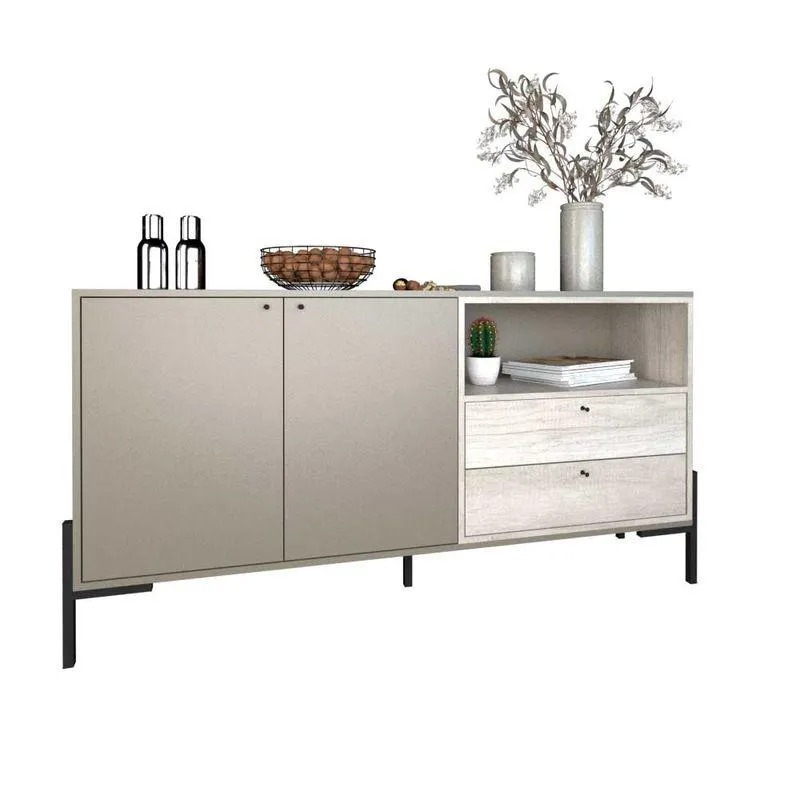 Bahiut Vajillero 4253 153x80x41 Cm Gris Nevado