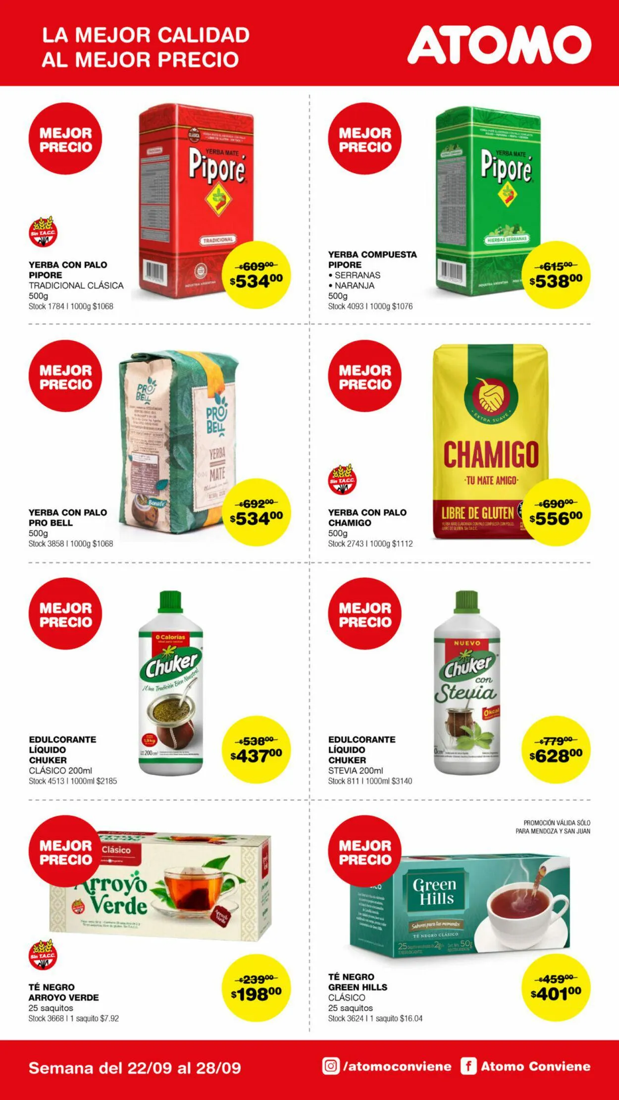 Ofertas de ATOMO Conviene 22 de septiembre al 28 de septiembre 2024 - Página 1 del catálogo