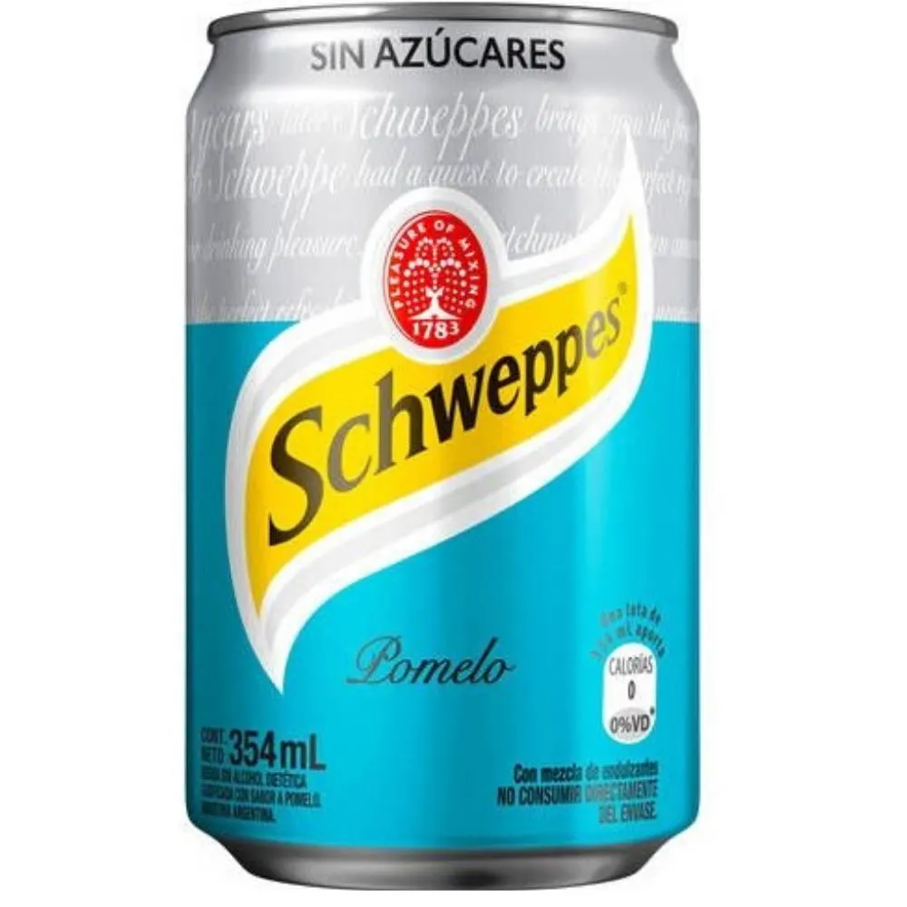 GASEOSA SCHWEPPES POMELO SIN AZ X 354c.c.