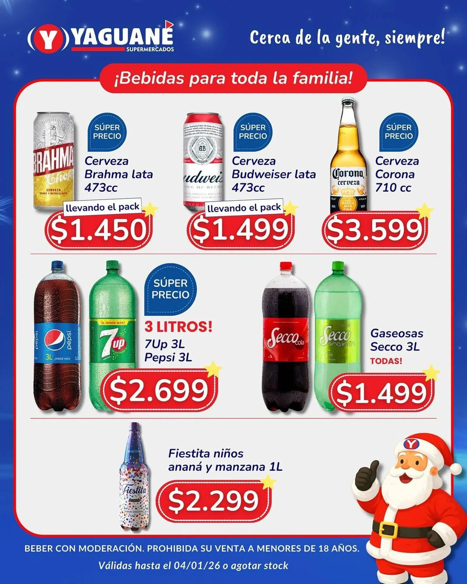 Ofertas de Catálogo Yaguane Supermercados 20 de diciembre al 4 de enero 2026 - Página 1 del catálogo