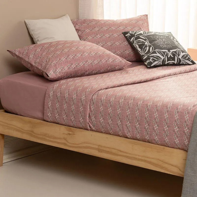 Juego de Sábanas Queen Size Trenza Flor