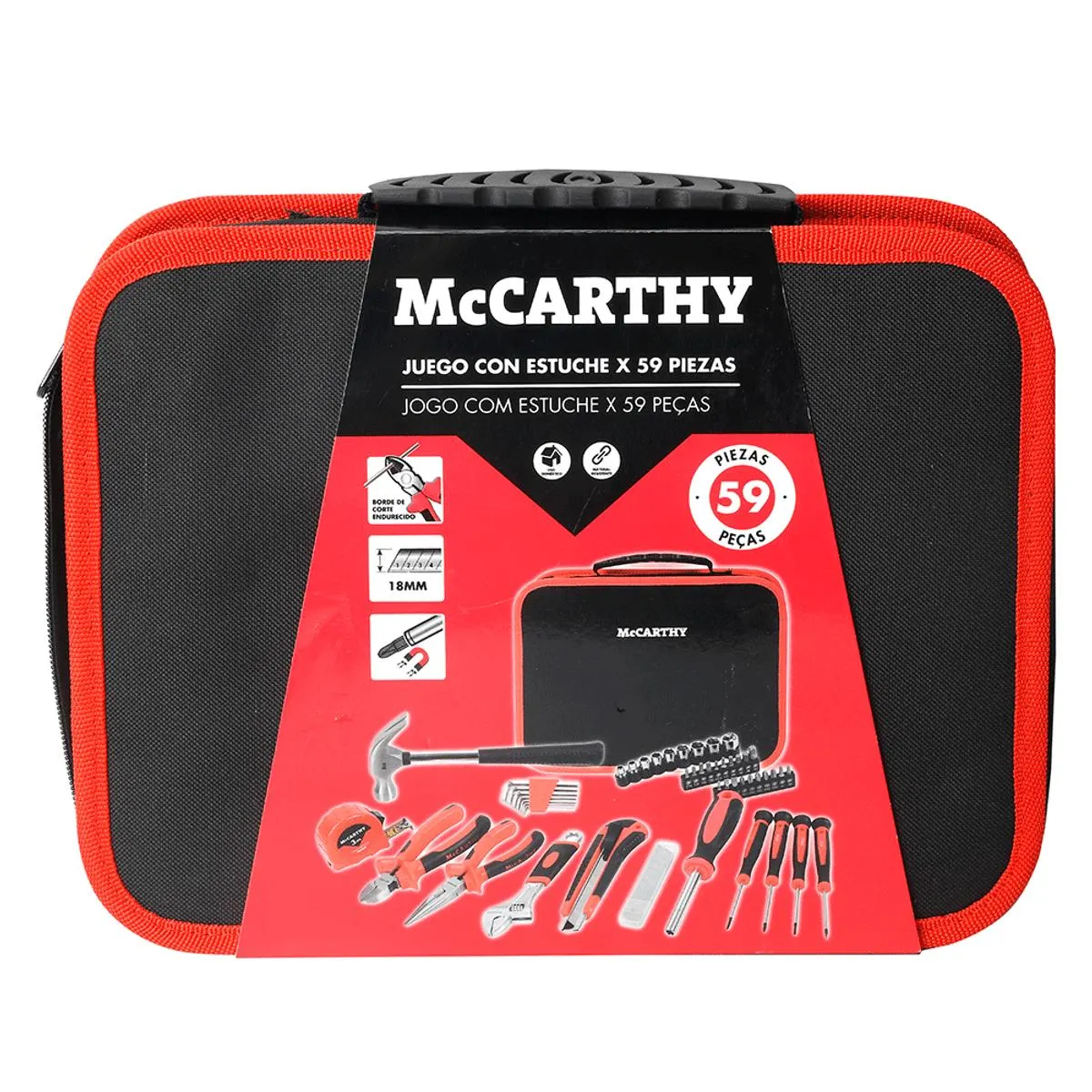 Set de Herramientas Manual 59 Piezas + Estuche Mc Carthy