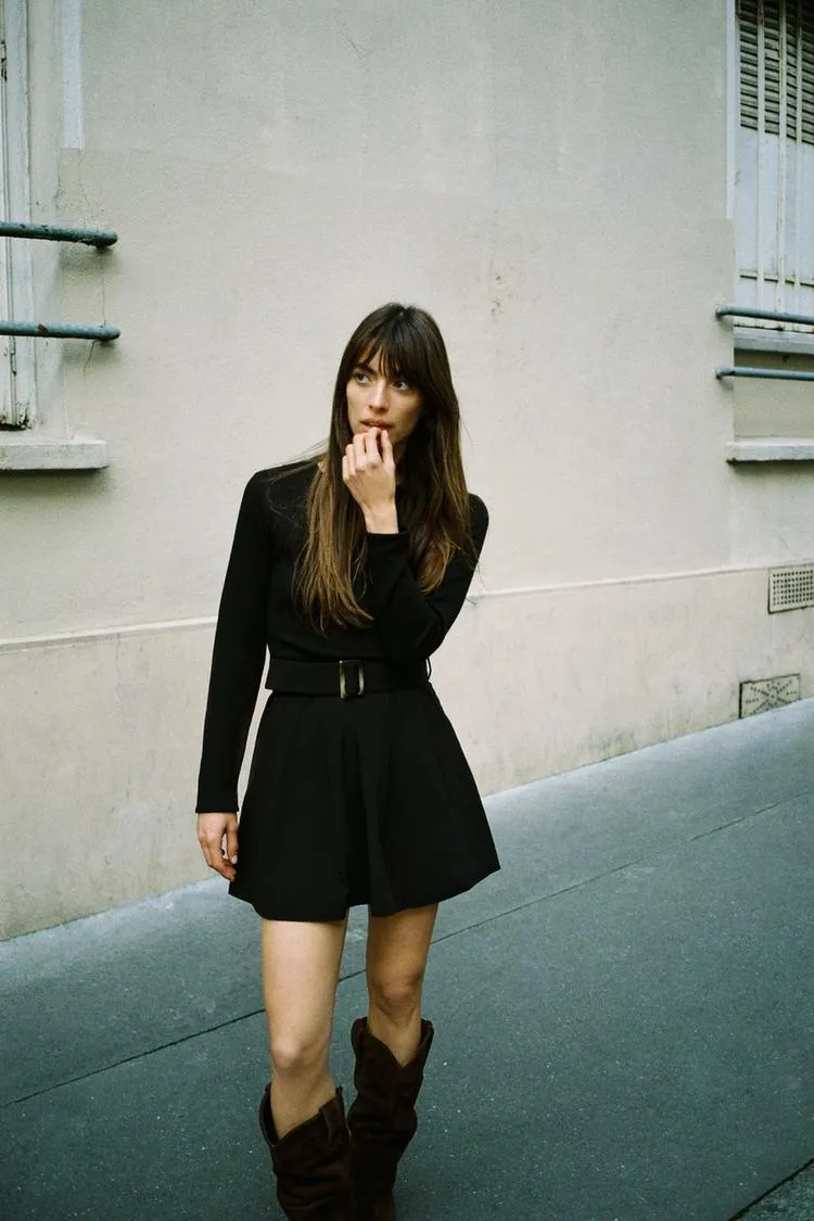 VESTIDO COMBINADO CINTURÓN