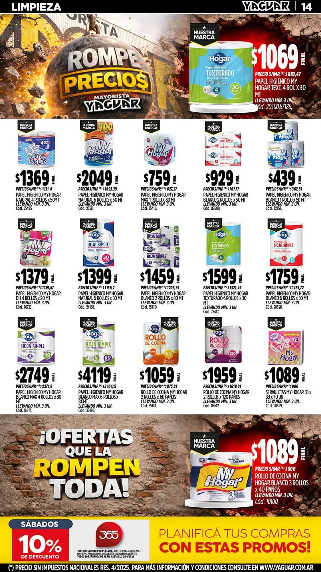 Ofertas de Catálogo Supermercados Yaguar 20 de abril al 26 de abril 2026 - Página 14 del catálogo