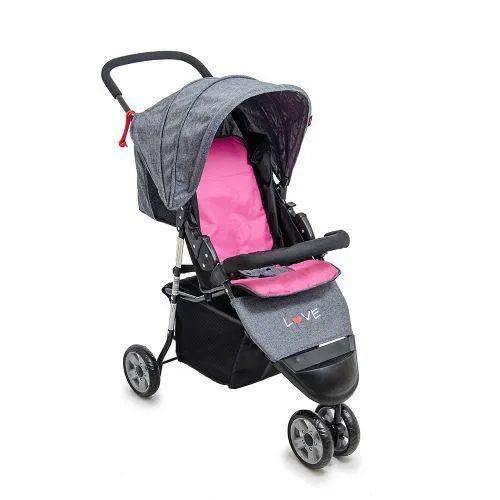 Cochecito de Paseo 3 Ruedas Love 297 Rosa 09