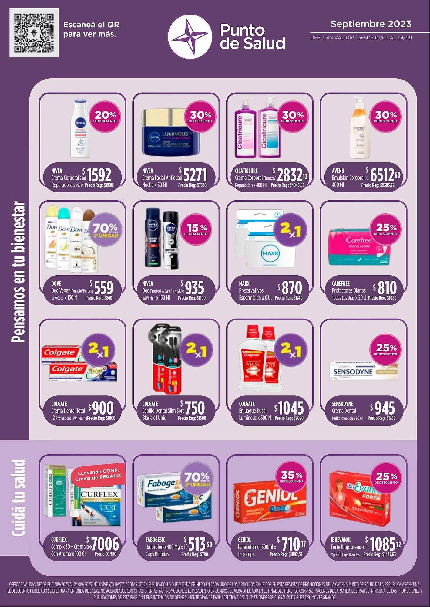 Ofertas de Catálogo Punto de Salud 6 de septiembre al 24 de septiembre 2023 - Página 1 del catálogo