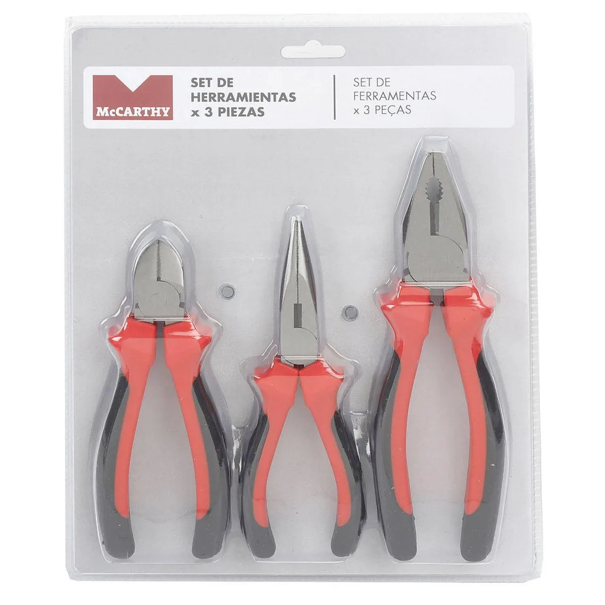 Set alicates 3 piezas McCarthy
