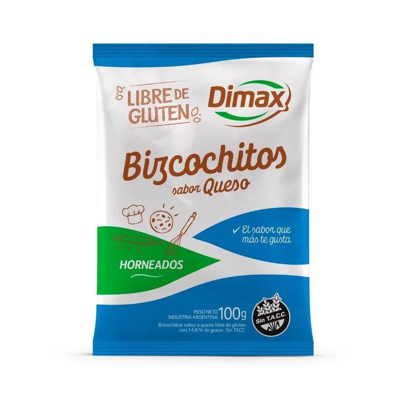 BIZCOCHITOS SABOR QUESO S/TACCX 100 GR