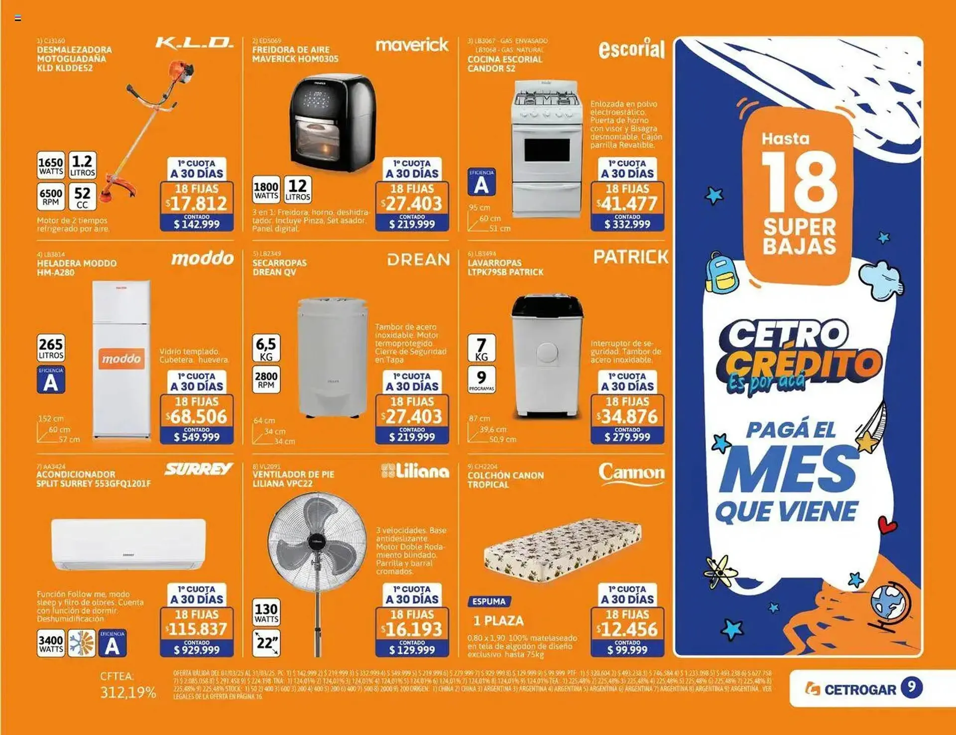 Ofertas de Catálogo Cetrogar 1 de marzo al 31 de marzo 2025 - Página 9 del catálogo