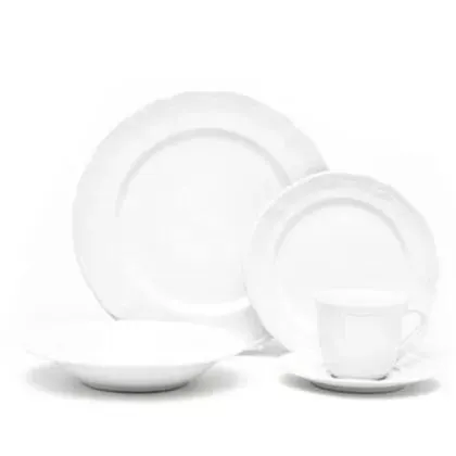 Juego de vajilla 30 piezas Barroque blanco